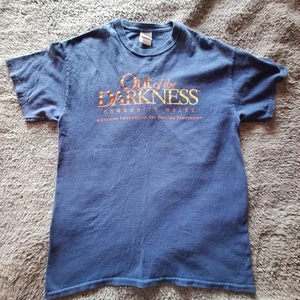 Out of the Darkness Shirt Mens Medium Gildan AFSP Community Walk Suicide Prevent - Picture 1 of 6