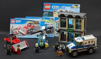 LEGO Bulldozer Break-In Police Helicopter Van & Bank 5 MiniFigures Set #60140 - Image 1 of 4