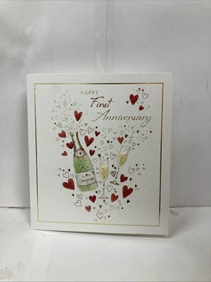 First (1st)  Anniversary  Anniversary Greeting Card (small) - Image 1 of 4