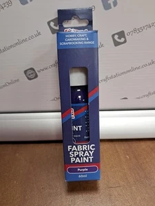 Fabric Fashion Spray Paint Permanent Craft T-Shirt Textiles Purple 60ml - Picture 1 of 3