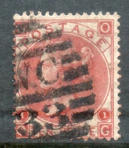 GB QV 1867 SG114 10d Deep Red Brown WMK Spray Gebraucht Cat 600£ OG - Bild 1 von 2