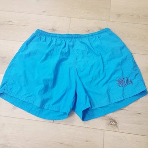 Vtg Mens Blue 1983 I Dig Beach Volleyball Shorts NOS Made in U.S.A. READ - Picture 1 of 6