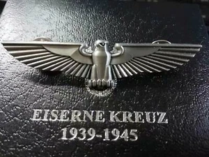 WW2 WWII German Luftwaffe Eagle with Iron Cross Badge with Collection Box * - Picture 1 of 5