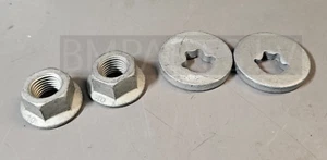 2x NEW GENUINE BMW E87 F20 E90 F30 ECCENTRIC FLAT WASHER 6786186 & NUT 6760668 - Picture 1 of 10