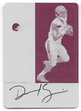 2017 Contenders #304 DeShone Kizer Rookie Autograph Magenta Printing Plate #1/1