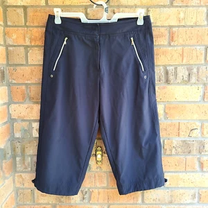 Pantalones capri cortos Grand Slam para mujer cremalleras azules talla 10 - Imagen 1 de 8