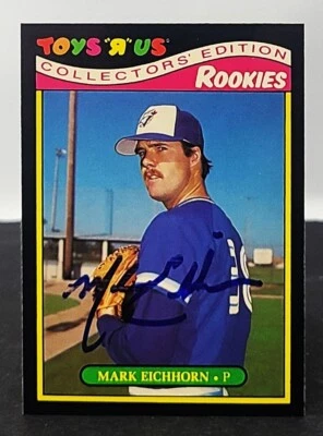 MARK EICHHORN Signed 1987 Toys R Us Baseball Rookie Card #10 Houston Astros - Image 1 of 2