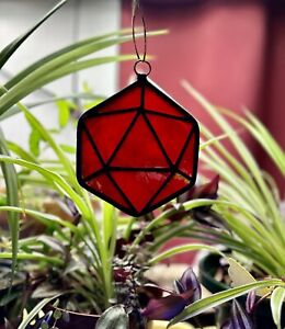 Stained Glass D20 Sun Catcher, DnD, Magic The Gathering, Dice, RPG