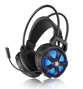 HP Gaming Headset LED Light and Noise Isolating Over Ear Headphones with mic - Picture 1 of 12