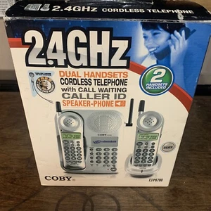 Coby CT-P8700 Cordless Phone Caller ID Multi Handset Call Waiting Speakerphone - Picture 1 of 8