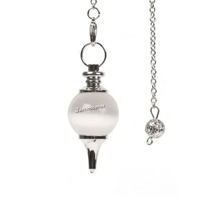 40mm Gemstone crystal healing point Metaphysical Chakra Reiki pendulum 6" Chain - Picture 1 of 160