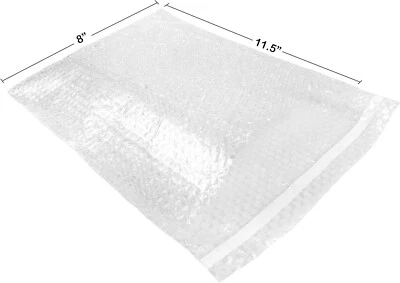 150 -  8x11.5 Bubble Pouches Bags Cushioning Self Seal Clear 8" x 11.5" (2318D) - Image 1 of 4