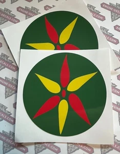 Planet Jr. Juego de 2 calcomanías estilo flor 6 pétalos Seed Hooper - Imagen 1 de 1