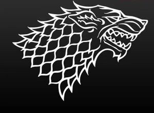Game of Thrones - House Stark - Direwolf Sticker Decal Vinyl Laptop Car Window - Picture 1 of 1