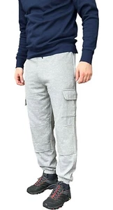 Traje de chándal de trabajo de combate de carga para hombre de peso pesado para correr parte inferior almohadilla para la rodilla bolsillos - Imagen 1 de 5