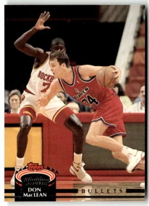 1992-93 Stadium Club #330 Don MacLean RC Washington Bullets - Bild 1 von 2