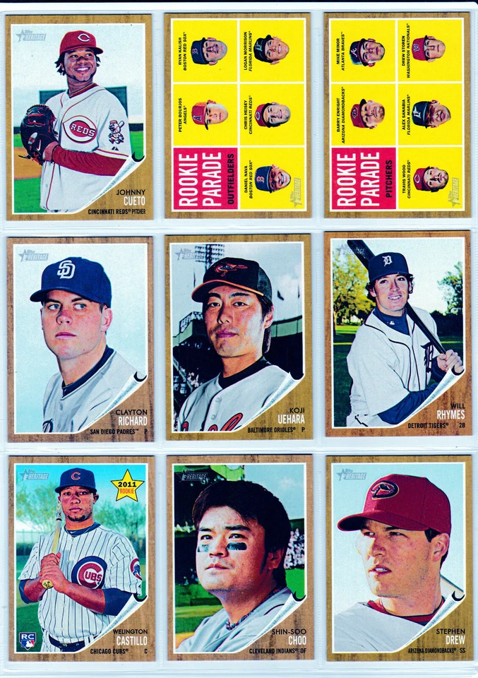 2011 TOPPS HERITAGE SP UPICK HALLADAY McCANN CHOO LINCECUM UEHARA ORDONEZ CUETO - Image 1 of 1