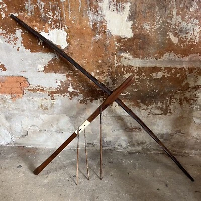 Ancienne Arbalète En Bois Et Os . Asie, Indochine . Milieu XIXème. Art Ethnique - Photo 1/4