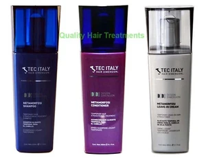 3 Bottles- Tec Italy Metamorfosi Shampoo, Conditioner & Leave in Cream Treatment - Picture 1 of 4