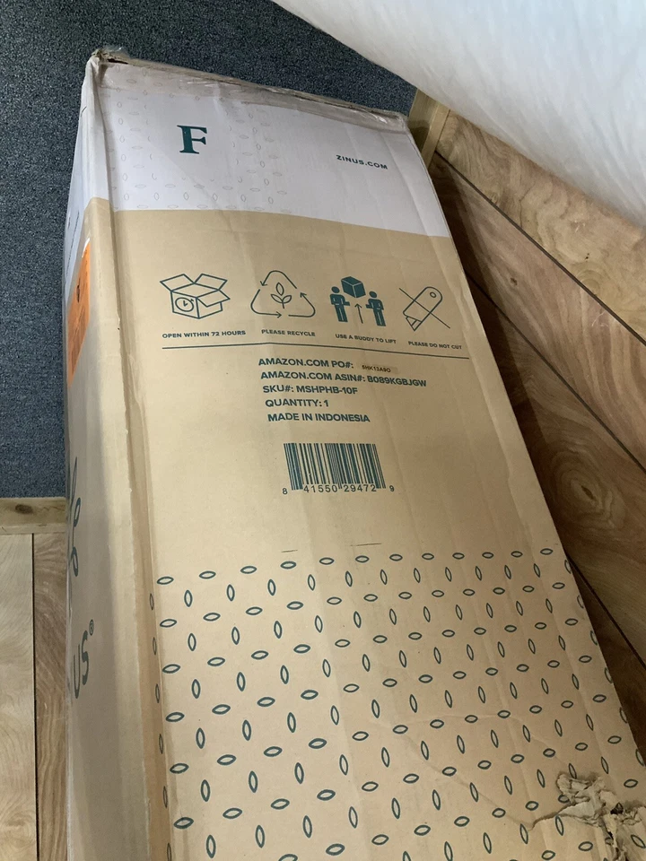 10-дюймовый адаптивный охлаждающий медный матрас Zinus полный - Изображение 1 из 1