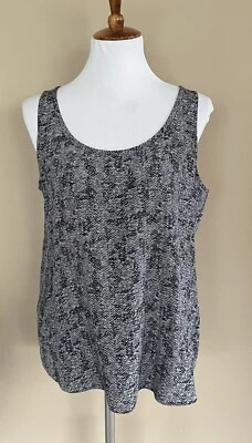 Camiseta sin mangas Eileen Fisher 100 % seda estampado animal talla M usada en excelente estado Foto 1 de 4