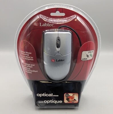 New Labtec 911530-0403 Optical Mouse PS/2 & USB Wired Sealed - Image 1 of 4