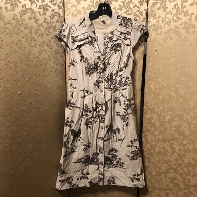 Vestido Anthropologie Maeve Southward Stop Ciervo Pájaro Pana Talla 2 Foto 1 de 4