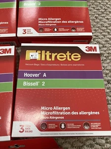 3M Filtrete Vacuum Bag Lot Hoover A Bissell 2 New 5 Packs of 3 Bags New 15 Total - Picture 1 of 4