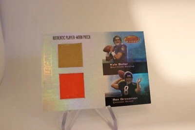 2003 Bowman's Best REX GROSSMAN KYLE BOLLER RC Rookie DUAL PATCH DCR-BG 02 /50 - Image 1 of 2