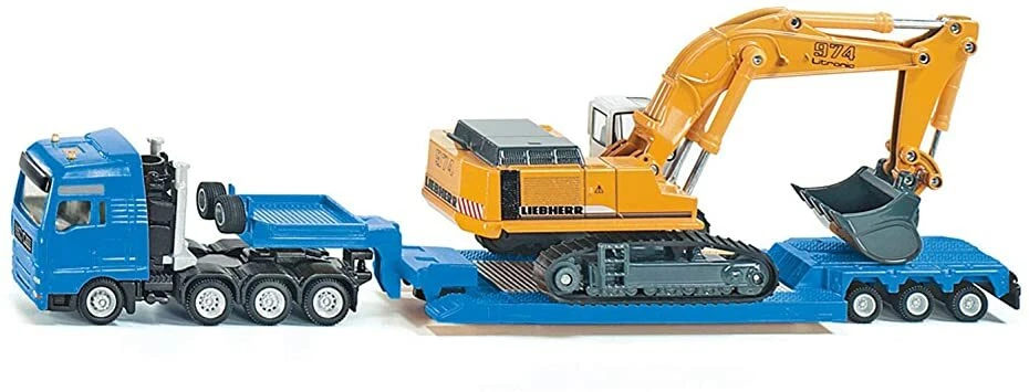 Trucks & Vans 1:87 Flat-letto TRANSPORTER con Liebherr Escavatore-Die-cast 1847  - Immagine 1 di 1
