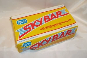 Vintage Necco SKYBAR sky bar candy BOX 20+ yrs old 4 flavors chocolate - Picture 1 of 5