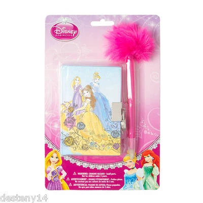 Disney Princess Mini Diary with Pen Sketch Drawings Belle Cinderella Rapunzel  - Image 1 of 4