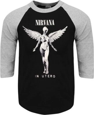 CAMISA NIRVANA IN UTERO PUNK ROCK RAGLÁN MANGA 3/4 (Múltiples Variaciones) Foto 1 de 4