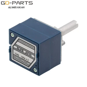 Japan ALPS 2x10KA Stereo Volume Potentiometer Attenuator 6mm Shaft HIFI Audio 1P - Picture 1 of 3