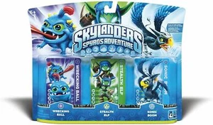 Skylanders Spyro's Adventure 3 Pack Wrecking Ball Stealth Elf Sonic Boom WII PS3 - Imagen 1 de 1