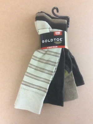 Gold Toe Men's Classic Striped Socks 4-Pack,Shoe Size:6-12.5 - Image 1 of 2