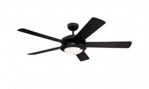 Westinghouse Comet 52" Matt Black Ceiling Fan with Light Kit - Picture 1 of 4