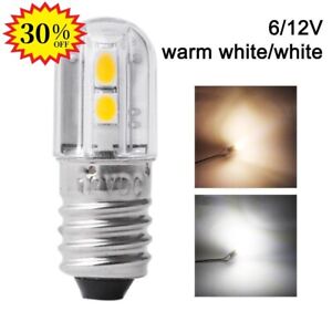 Warm/White 6V 12V E10 LED Bulb Screw Lamp Replacement For Torch Flashlight -.-