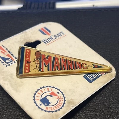 Los Angeles Clippers Danny Manning Vintage Pennant Pin NBA - Image 1 of 2