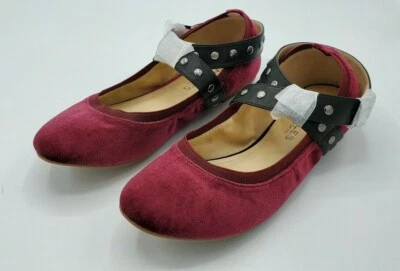 Zapatos de ballet CHARLES David Dean con tachuelas al tobillo Cabernet para mujer EE. UU. 6,5 medianos NUEVO Foto 1 de 4