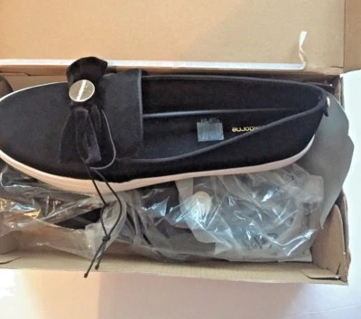 Черные повседневные замшевые мокасины без шнуровки Liz Claiborne LC WEAVER. sz 10 - Изображение 1 из 4