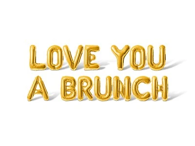 LOVE YOU A BRUNCH Letter Balloon Banner - Baby Shower Party Supply Decorations - Image 1 of 4