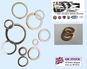 Metrisch alle Größen mm Kupfer Dichtscheiben Ringe Flachdichtung Form A DIN 7603 A - Bild 1 von 3