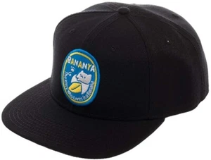 NWT Bananya Logo Black Flat Adjustable Snapback Baseball Cap - Bild 1 von 4