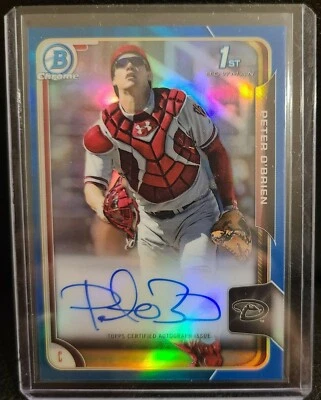 2015 Bowman Chrome Peter O'Brien RC Blue Refractor Auto /150 Diamondbacks - Image 1 of 2