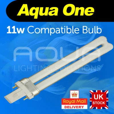 11w AquaOne Aqua One Compatible Aquarium Light Bulb PL 11 watt 2 pin, ufo 350
