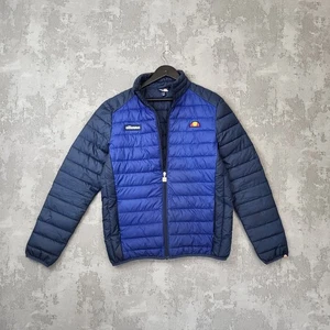 Ellesse Tartaro Padded Jacket Men's Size Medium Navy Blue Long Sleeve Full Zip - Picture 1 of 8