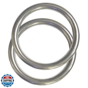 2Pack Metal O Ring,6 inch Heavy Duty Stainless Steel Metal O-Ring Welded Stee - Picture 1 of 5
