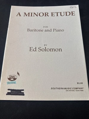 A Minor Etude for Baritone & Piano by Ed Solomon SU359 SMC Music Book - Image 1 of 3
