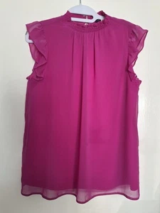 Roman fuchsia rosa hochgeschlossen ärmelloses Top - 10 - Bild 1 von 6